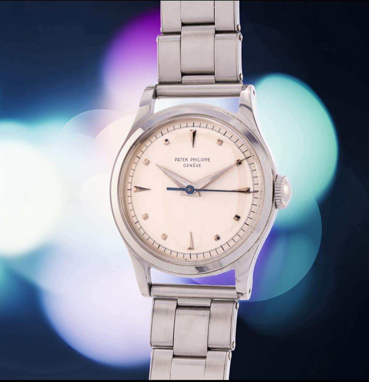 A watch photographed for an auction catalogue
